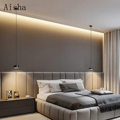Nordic aluminium pendant light for minimalist decor - vue 6 sur 9