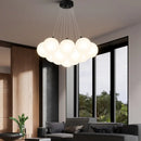 Modern glass chandelier with LED for indoor decoration