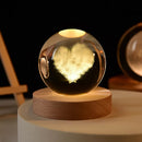 3D crystal ball solar system engraved decorative gift