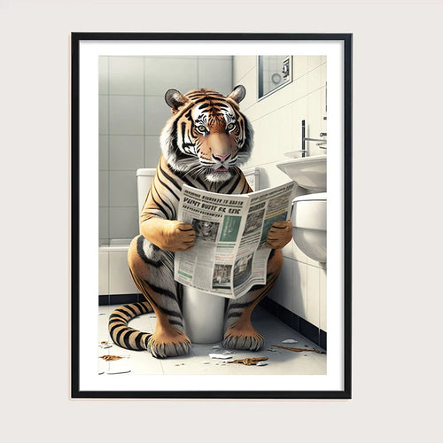 décoration murale amusante avec animaux sur les toilettes - vue 7 sur 7