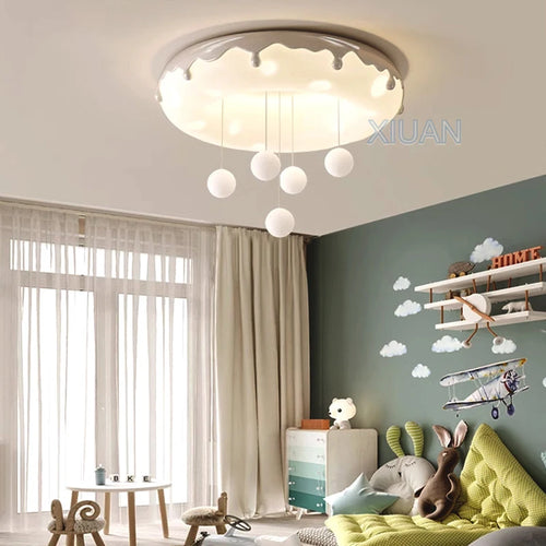 Donut chandelier bubble round lamp for children eye protection - vue 6 sur 24