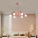 Romantic metal chandelier with water pipe LED for indoors