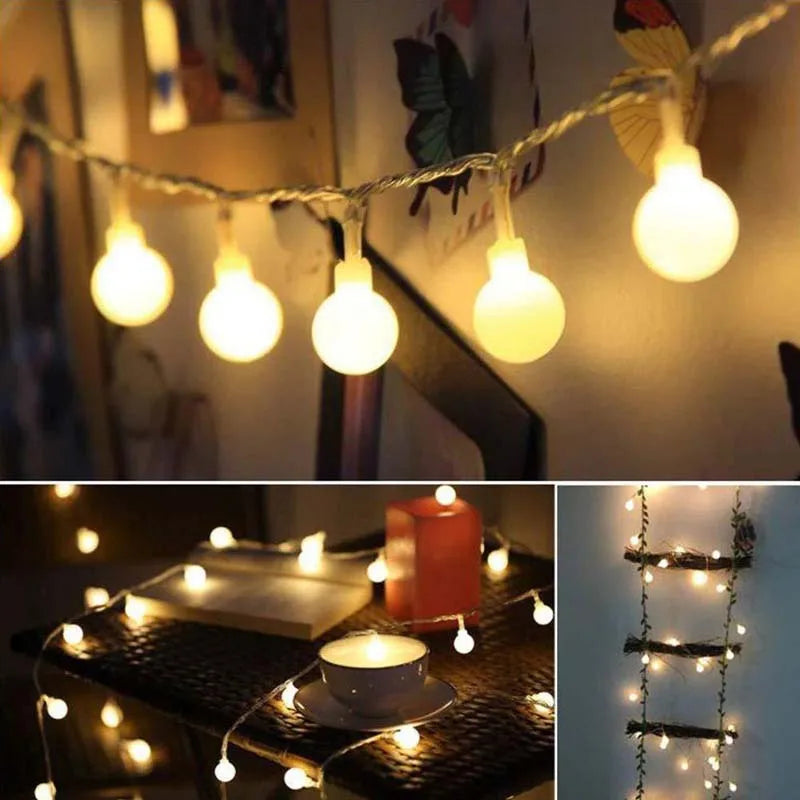 LED string lights with remote control for festive outdoor decoration