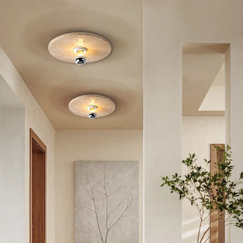 applique murale rétro en pierre naturelle design scandinave à led - vue 4 sur 8