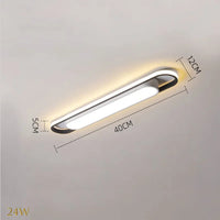 Simple rectangular modern LED ceiling light