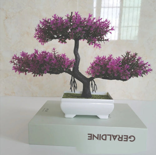 Potted artificial bonsai plant for indoor decor and events - vue 5 sur 7