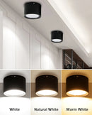 Mini LED dimmable wood grain surface mounted ceiling downlight, home, bedroom, decorative spotlight for living room 220V 110V