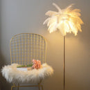 Romantic art deco feather floor lamp with 3 colour settings