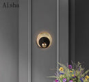 Round marble wall light for modern interior decoration