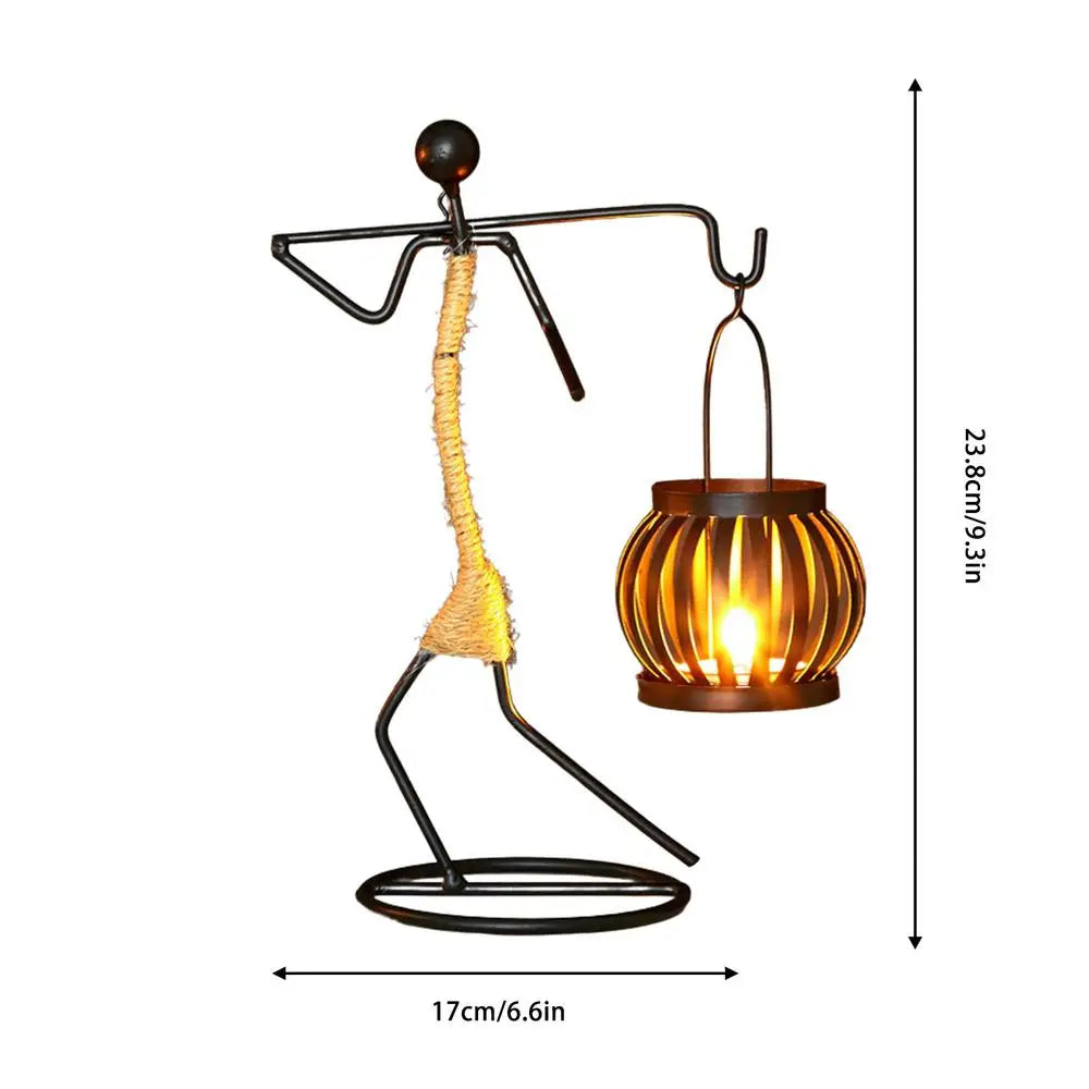 Creative iron candle holder for wedding and Christmas decoration - vue 18 sur 22