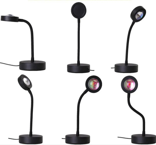 LED sunset lamp night light projector mood lighting - vue 6 sur 9