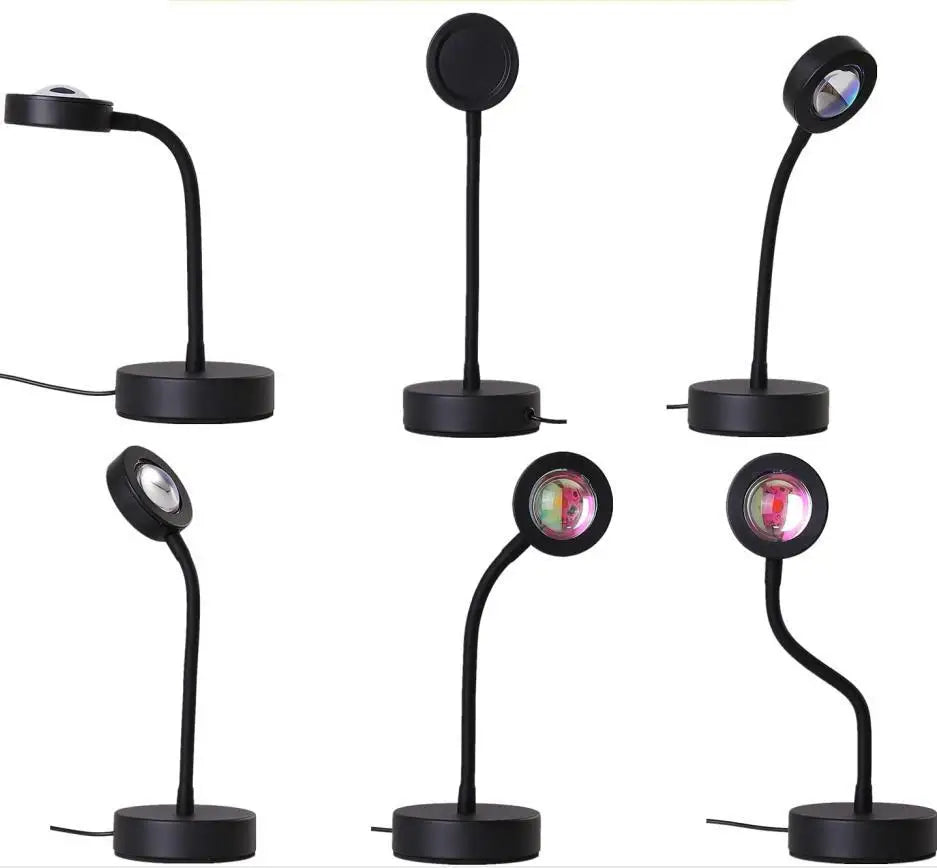 LED sunset lamp night light projector mood lighting - vue 6 sur 9