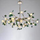 Nordic LED bubble firefly chandelier with natural agate effect
