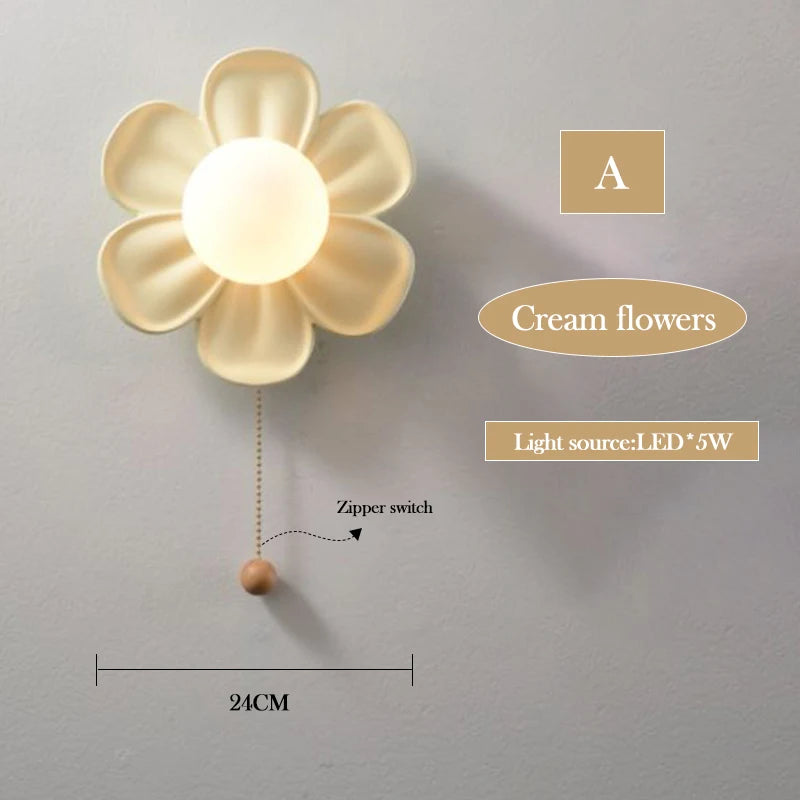 Modern petal chandelier for children's room - vue 15 sur 17