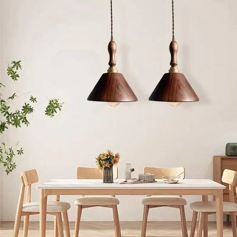 Japanese style solid wood chandelier for elegant interiors