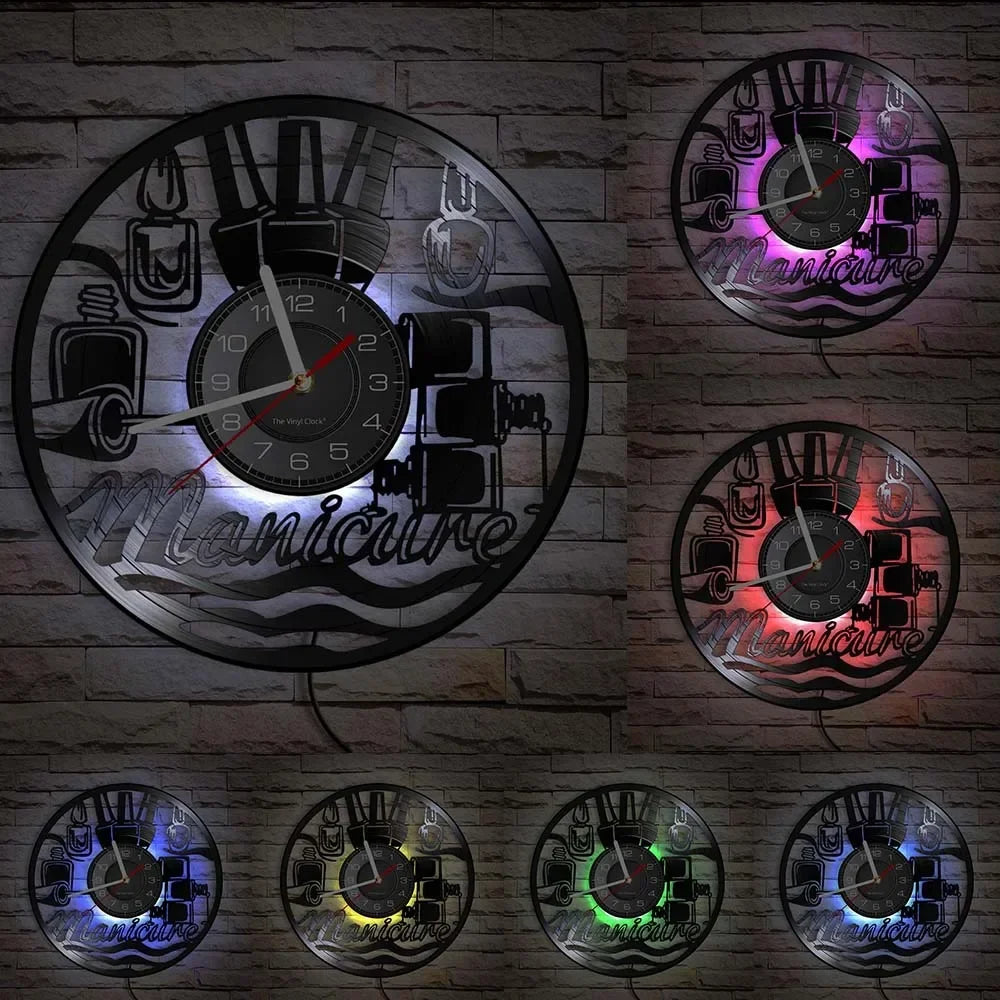 vinyl wall clock for nail and beauty salon - vue 26 sur 31