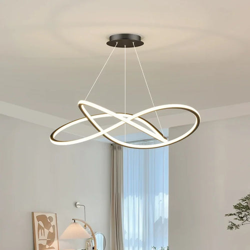 lustre moderne à leds pour décoration intérieure maison - vue 2 sur 12