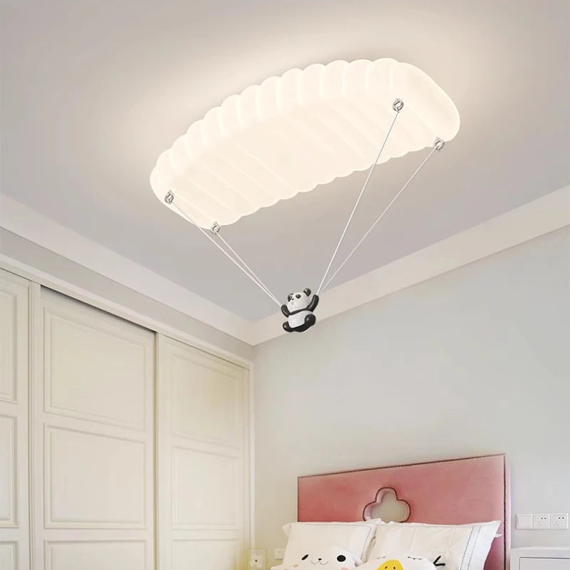 Panda parachute ceiling light for children - vue 3 sur 7