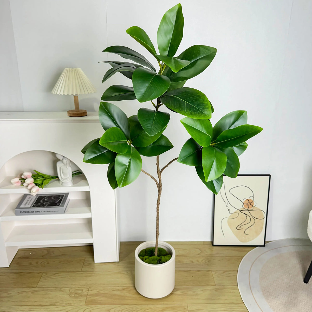 Artificial ficus branches with large banyan leaves for garden decoration - vue 3 sur 36