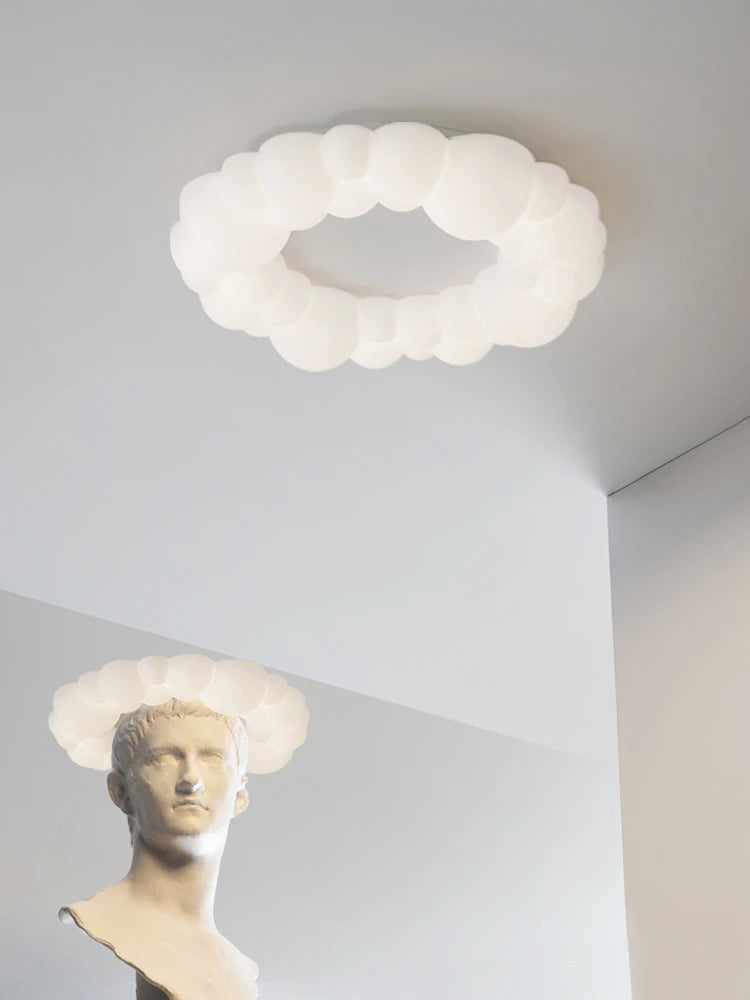 Modern cloud LED ring chandelier - vue 6 sur 14