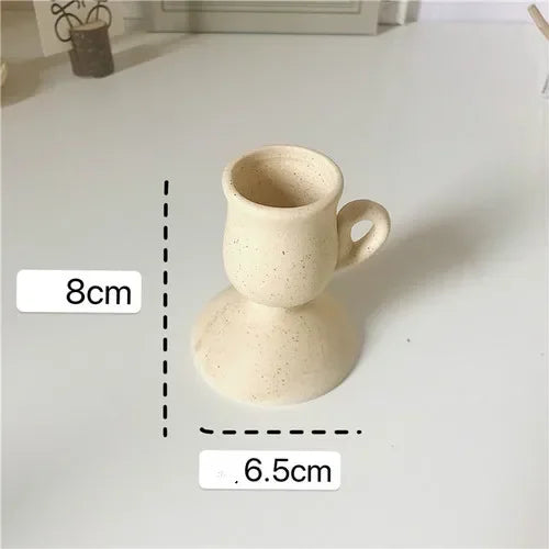ceramic candlestick for decoration and jewelry holder - vue 13 sur 15