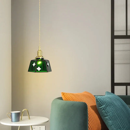 Luminous glass chandelier for Nordic interior decor - vue 4 sur 9
