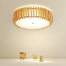 plafonnier japonais en bois pour un éclairage chaleureux