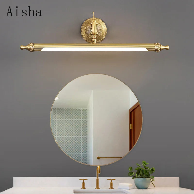 Nordic style copper LED wall light for elegant interiors