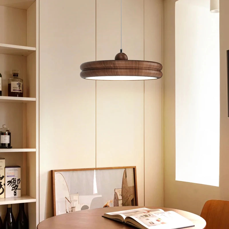 Medieval chandelier Japanese-style log pendant bar lamp