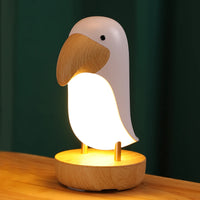 Toucan bird USB rechargeable night light Bluetooth table lamp for children's bedroom and Christmas decor