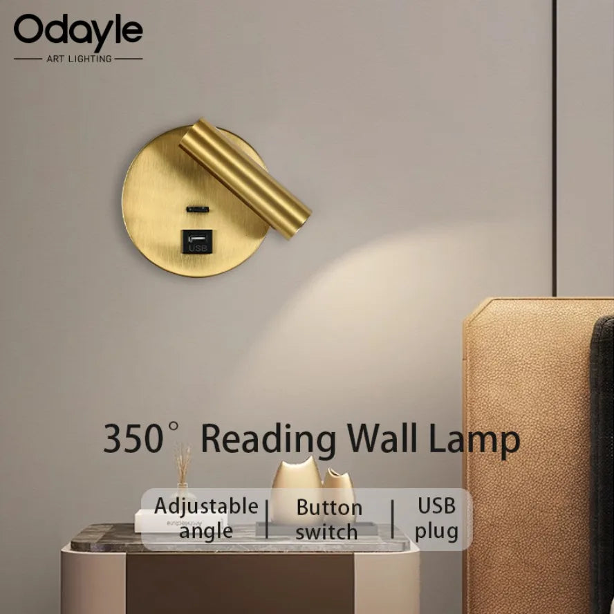Foldable LED wall light with rotatable adjustment modern design