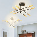 Modern nordic sputnik semi flush chandelier with electroplated finish