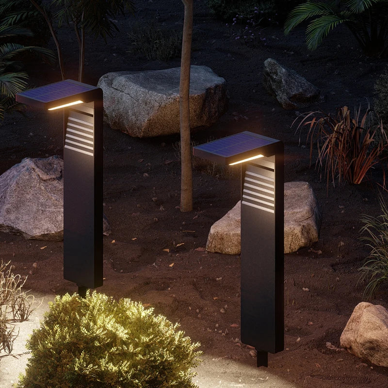 Solar LED garden landscape lamp IP55 waterproof outdoor standing light with ground spike