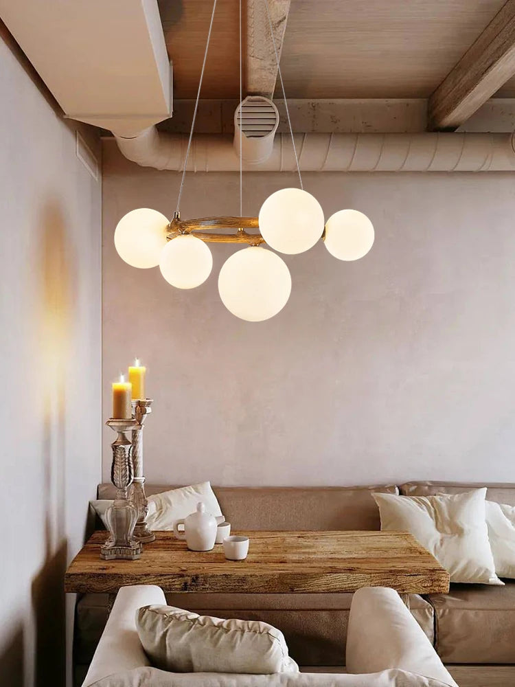 Wabi sabi pendant chandelier for stylish interior decoration - vue 4 sur 9