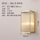 Modern decorative gold and silver crystal LED wall light