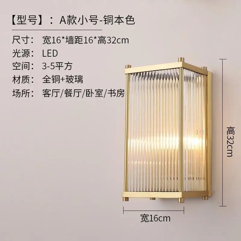 Modern decorative gold and silver crystal LED wall light - vue 7 sur 10