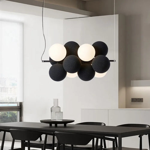 Creative velvet design chandelier for contemporary spaces - vue 2 sur 12