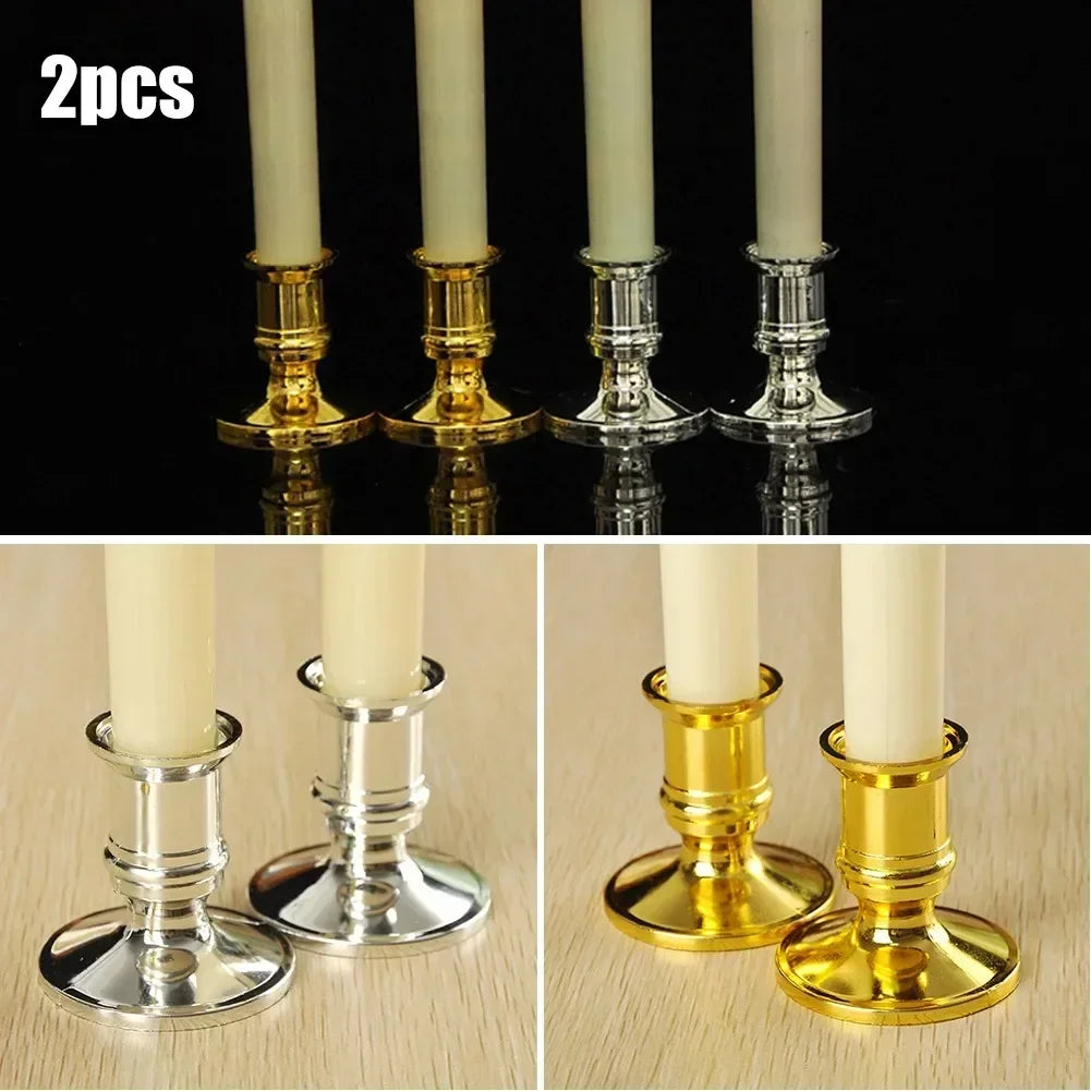 Set of 2 conical candle holders for wedding and party decoration - vue 4 sur 7