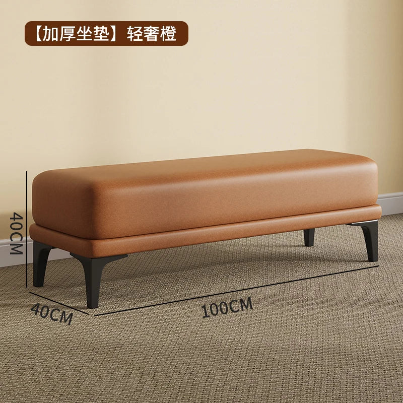 Nordic modern velvet stool unique and space-saving pouf - vue 14 sur 24