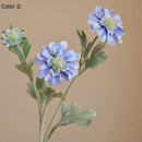 Artificial flocked chrysanthemum silk floral decoration