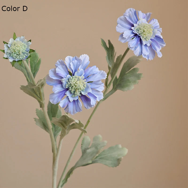 Artificial flocked chrysanthemum silk floral decoration - vue 7 sur 9