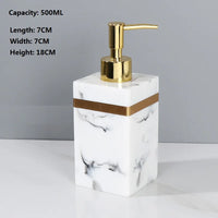 square resin bottle dispenser for soap and lotion