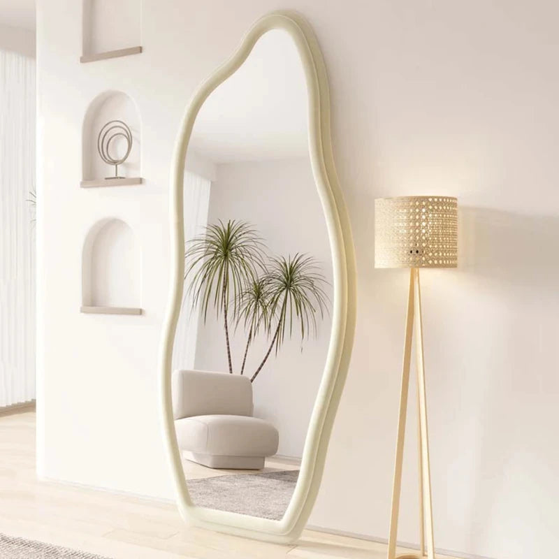 Nordic style wavy decorative wall mirrors
