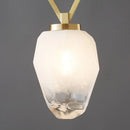 Modern copper wall light with white glass for hallway