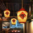 Chinese style wine jar pendant light for indoor decor