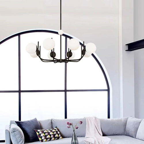 Modern LED pendant chandelier for indoor lighting - vue 7 sur 6