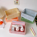 stackable foldable basket for storing makeup, jewelry, toys