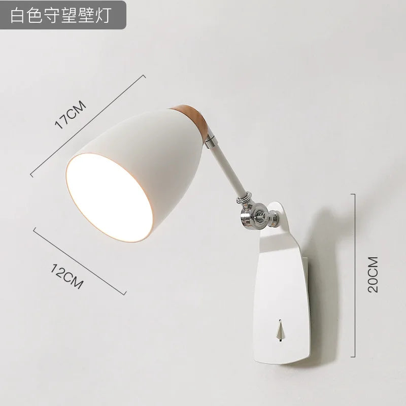 Simple creative Nordic wall light with switch decorative - vue 8 sur 8