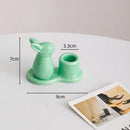Decorative ceramic bunny candle holders for the home