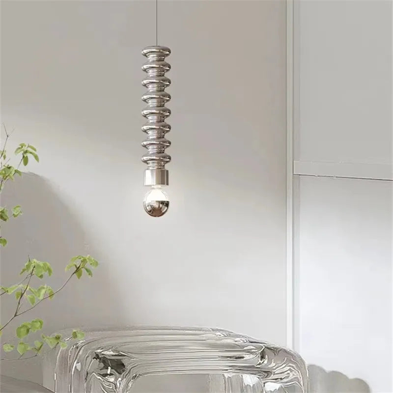 Colourful Nordic pendant light French style warm decorative ambiance - vue 3 sur 9